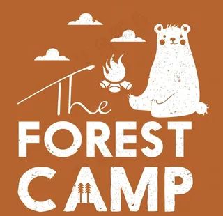 野餐 熊  艺术字 篝火图片