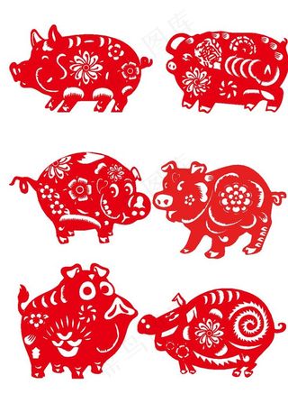 中国风节日剪纸画图片
