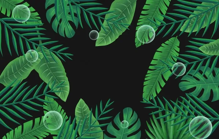 北欧手绘简约小清新叶子水彩图片(4500X3000(DPI:72))psd模版下载