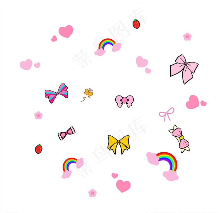 蝴蝶结图片psd模版下载