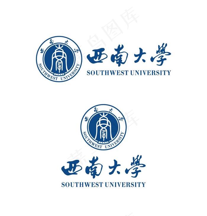 西南大学校徽新版图片ai矢量模版下载