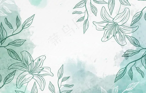 手绘花矢量图图片