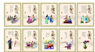 仁义礼智信 忠孝和勇廉图片