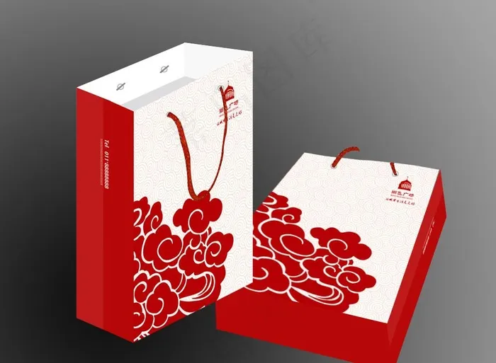 手提袋（平面图）图片psd模版下载