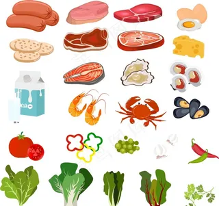 25组新鲜食物设计矢量素材图片
