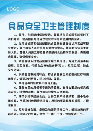 食品安全制度 蓝色科技背景图片