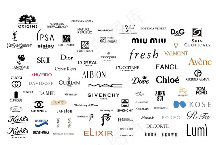 大牌化妆品logo-矢量图片ai矢量模版下载