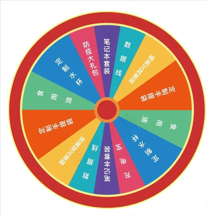 幸运大转盘图片ai矢量模版下载