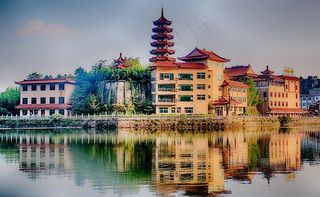 九宫山云中湖图片