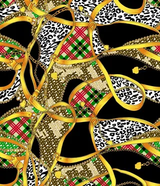 链条 豹纹 设计 大牌 图案图片