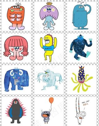 卡通漫画趣味儿童画教材图片