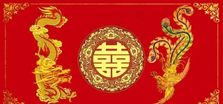 红色婚庆舞台背景舞台婚庆背景图片