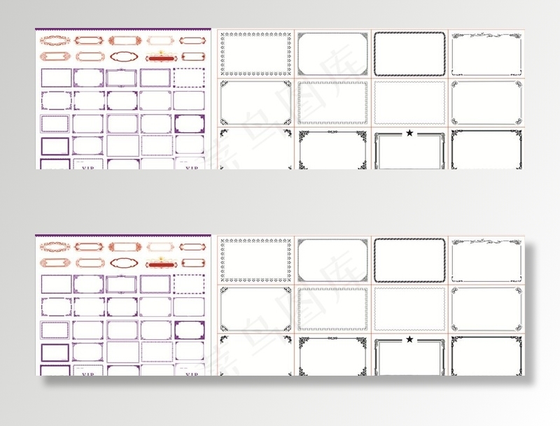 边框元素图片cdr矢量模版下载