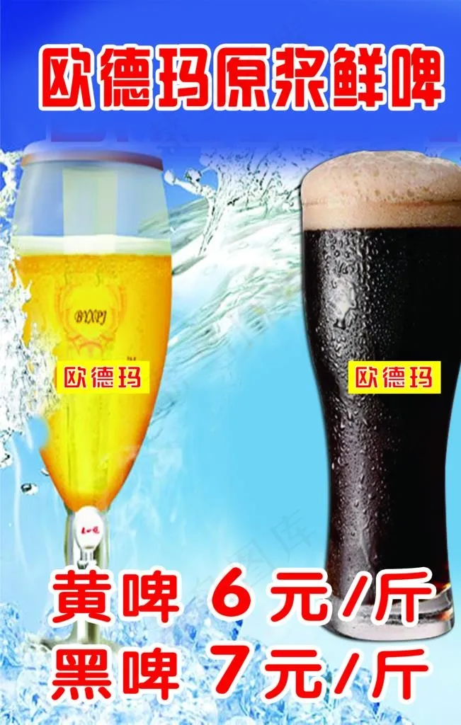 黑啤海报图片psd模版下载