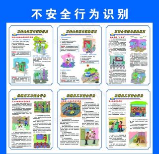 不安全行为识别漫画图片
