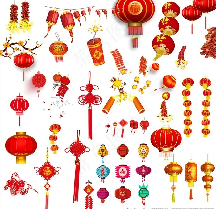 灯笼素材图片(7087X7087(DPI:300))psd模版下载
