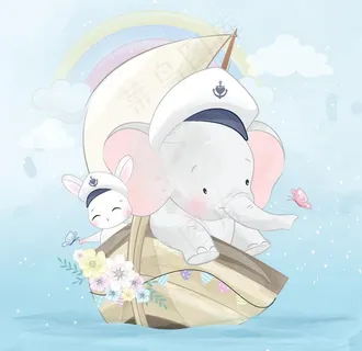 卡通大象插画图片 卡通大象插画图片