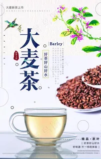 大麦茶海报图片