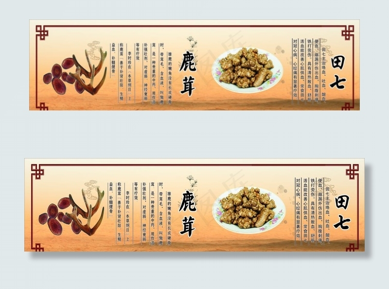 参茸青草药材图片(210X297)cdr矢量模版下载