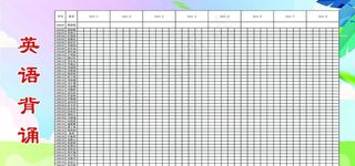 英文背诵 校园展板 展板图片