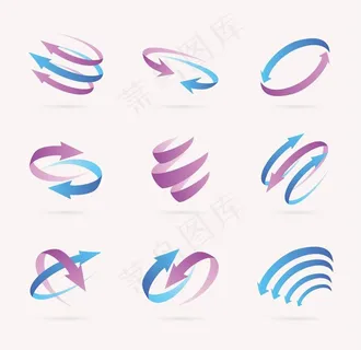 弧形箭头图标图片