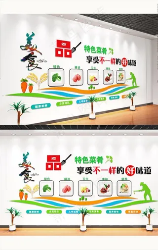 厨房餐厅文化墙图片