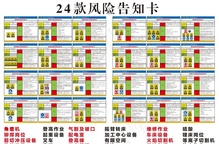 风险告知卡图片cdr矢量模版下载