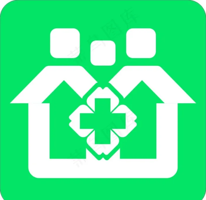 社区卫生服务站标志图片cdr矢量模版下载