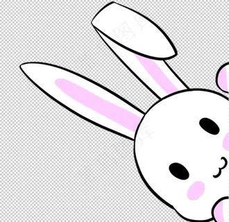 卡通兔子表情菜鸟图库片