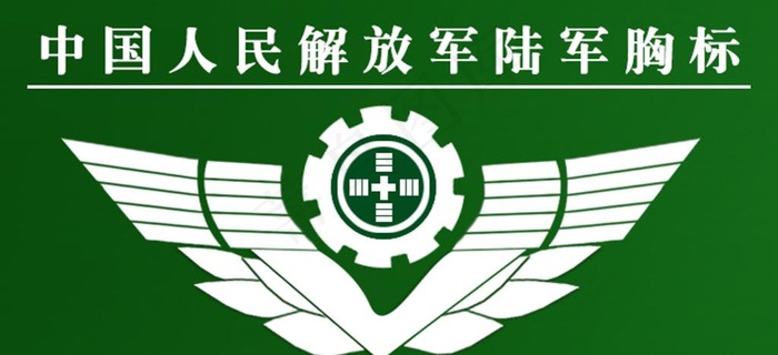 解放军陆军胸标白色图片