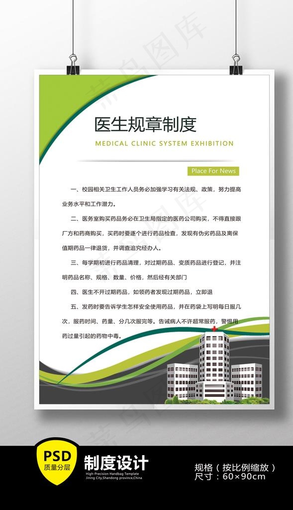 医生规章制度图片(4724X7087(DPI:200))psd模版下载