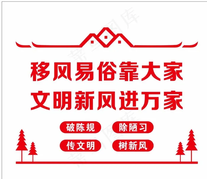 移风易俗乡村文化墙图片cdr矢量模版下载