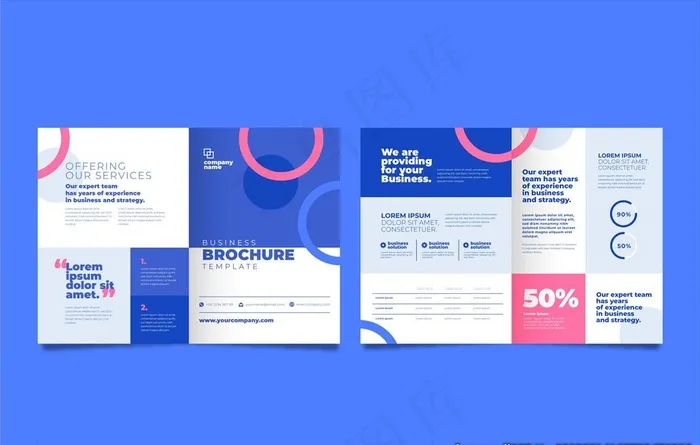 简约商务科技画册折页模板图片eps,ai矢量模版下载