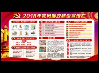 基层党委廉洁宣传展板图片