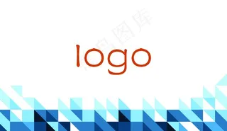 科技蓝色商务名片背景拼接色块图片