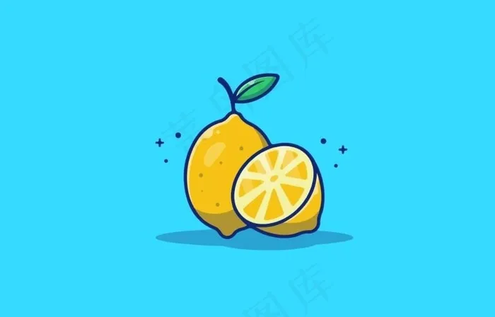 卡通柠檬图片ai矢量模版下载