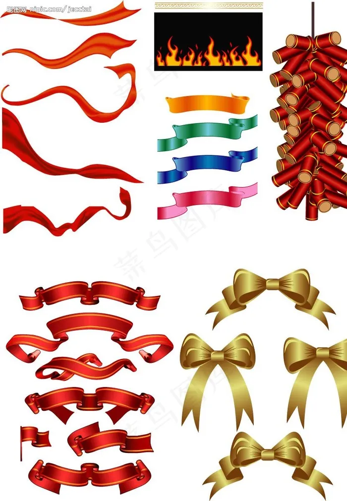 红飘带图片