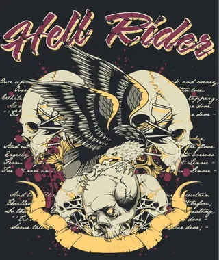 骷髅头数码印花矢量图图片