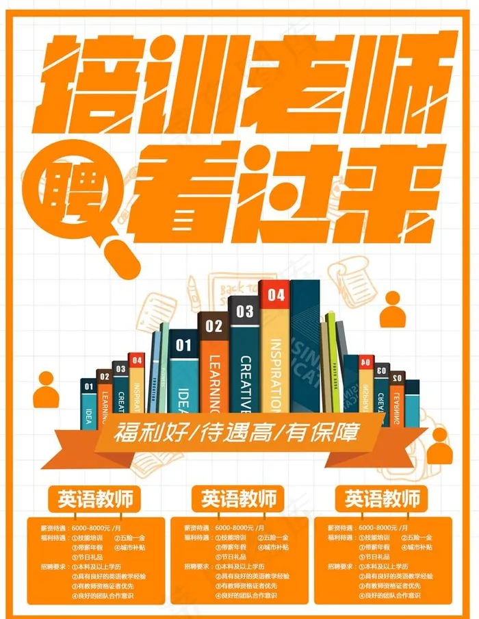 培训老师招聘图片psd模版下载