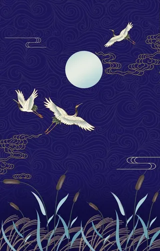 古典仙鹤图图片