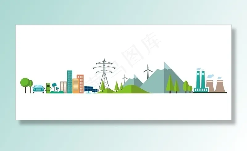 电力素材卡通汽车图片