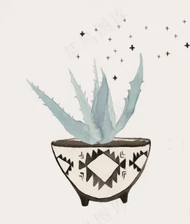 北欧小清新水彩植物图片 北欧小清新水彩植物图片