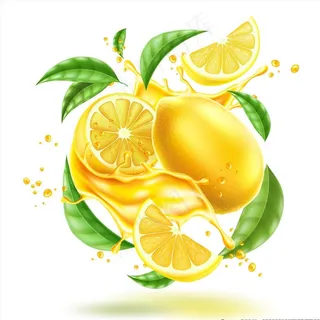 柠檬和叶子图片