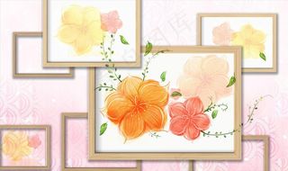 小碎花背景墙图片