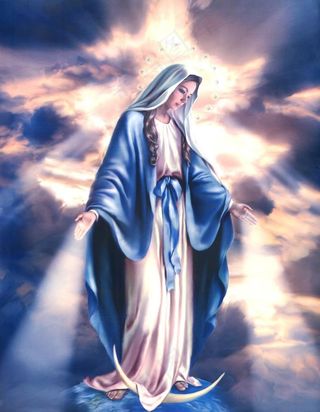 圣母玛利亚肖像画图片