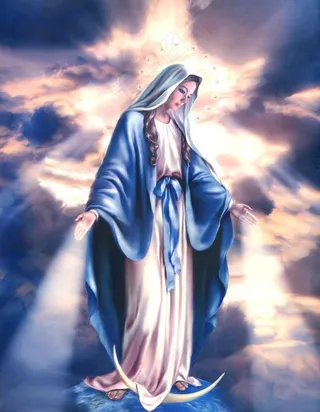 圣母玛利亚肖像画图片