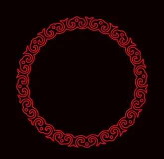 如意纹圆形花边边框图片