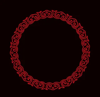 如意纹圆形花边边框图片