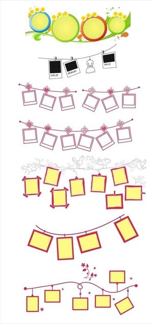 照片框  照片排版模板图片