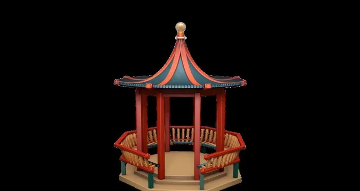 凉亭图片psd模版下载